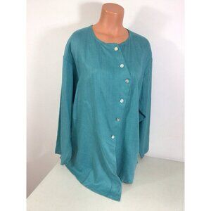 Christopher Calvin Lagenlook Shirt Button Front Womens XL